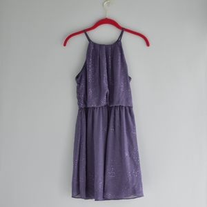 $5 SALE - Purple Party Dress with Sequin Ribbon Belt 🟣